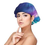 Northern Lights Bonnet en satin de soie, bonnet de cheveux pour dormir, bonnet de sommeil doux double couche en soie pour femme, cheveux naturels, cheveux bouclés tressés, cheveux longs