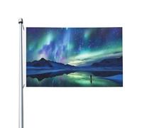 Northern Lights Drapeau de jardin de bienvenue 0,9 x 1,5 m, ne se décolore pas, drapeau double face, bannière extérieure pour cour, porche, pelouse