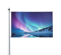Northern Lights Drapeau de jardin de bienvenue 9,5 x 1,5 m Double face Ne se décolore pas Drapeau de cour avec bannière extérieure en laiton Décoration pour cour, porche, pelouse