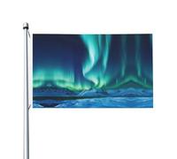 Northern Lights Drapeau de jardin de bienvenue 90 x 150 cm Ne se décolore pas Double face Maison Yard Bannière extérieure Décoration pour cour, porche, pelouse