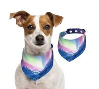 Northern Lights in The Andes Mountains Écharpe pour animal domestique Bandana pour chien Printemps été Coton doux Écharpe pour chiot Accessoires réglables pour petit, moyen et grand, fille, garçon