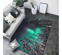 Northern Lights k - Tapis d'intérieur antidérapant et lavable pour décoration de salon, chambre à coucher, salon, 203,2 x 147,3 cm