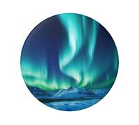 Northern Lights Lot de 1 pin's ronds en métal pour photos et loisirs créatifs Motif aurores boréales 6,1 cm, taille unique, Pas de gemme