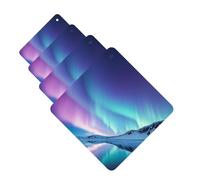 Northern Lights Lot de 4 cartes désodorisantes pour voiture pour homme et femme - Accessoires de voiture mignons - Diffuseur de parfum durable à suspendre - Tablettes d'aromathérapie pour voiture