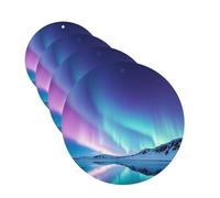 Northern Lights Lot de 4 cartes désodorisantes pour voiture pour homme et femme - Accessoires de voiture mignons - Diffuseur de parfum durable à suspendre - Tablettes d'aromathérapie pour voiture