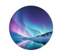Northern Lights Lot de 4 dessous de verre en cuir absorbant résistant à la chaleur pour la protection de la table, sets de table basse pour décoration d'intérieur, cadeaux de pendaison de crémaillère