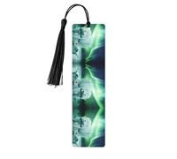 Northern Lights Lot de 5 marque-pages en bois avec pompons Motif ours polaire