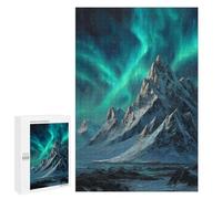 Northern Lights Mountain Landscape Puzzle 1000 Pièces Educa Jouet en Bois Cadeau Unique Décoration Intérieure Jeu Éducatif Challenge Toy Adultes Et Enfants À Partir De 14 Ans 1000 PCS