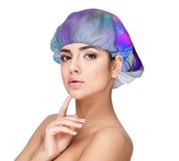 Northern Lights Painting Bonnet de couchage en satin pour adulte - Bonnet de sommeil élastique pour femme - Couverture réglable pour cheveux de nuit pour coiffures noir, noir, taille unique, noir,