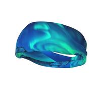 Northern Lights Print Bandeau de sport unisexe pour adulte, bandeau de sport polyvalent qui évacue l'humidité