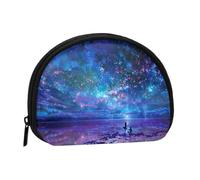 Northern Lights Print Mini sac de rangement portable pour pièces de monnaie - Portefeuille en polyester entièrement imprimé pour petits objets personnels, Noir , Taille unique