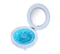 Northern Lights Projecteur de veilleuse pour chambre à coucher Haut-parleur Bluetooth intégré, lampe d'ambiance multicolore et bruit blanc, veilleuses coquillages (bleu)