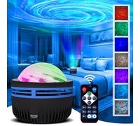 Northern Lights Projecteur d'étoiles Aurora avec télécommande, lampe de projection LED RVB, 7 effets de lumière pour chambre à coucher, décoration d'intérieur