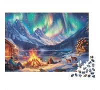 Northern Lights - Puzzle Classique en Carton Robuste de 1000 pièces pour Adultes, défi Difficile Impossible, décompression, Cadeau de Relaxation Ultime 70 x 50 cm, 1000 pièces