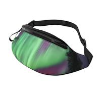 Northern Lights Sac banane léger pour homme et femme Motif peinture Pour randonnée, cyclisme, course à pied