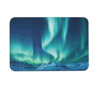 Northern Lights Tapis de bain diatomée absorbant l'humidité et la saleté, paillasson avec dos en caoutchouc antidérapant, tapis de sol pour salle de bain, baignoire, douche, évier