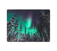 Northern Lights - Tapis d'intérieur doux lavable pour salon, chambre à coucher, salon - Motif aurores boréales - 160 x 121 cm