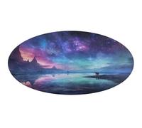 Northern Lights Tapis rond antidérapant doux lavable et absorbant pour cuisine, chambre à coucher, salle de bain, décoration d'intérieur, 61 x 61 cm