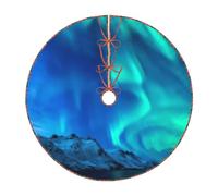 Northern Lights1 Jupe décorative pour sapin de Noël avec cravates, jupe de sapin de Noël traditionnelle, pour décoration de vacances