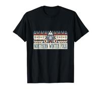 Northern Winter Folk Nordic Scandinave Flocon de Neige Art T-Shirt