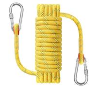 NorthPada Corde d'escalade, d'ancrage, d'urgence, Suspension, Statique, Nylon pour l'extérieur, Travaux Lourds, Travaux d'arboriculture, Bateaux, Descente en Rappel, Balançoire, 10 mm x 20 Mètre Jaune