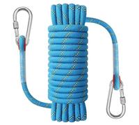 NorthPada Corde d'escalade, d'ancrage, d'urgence, Suspension, Statique, Nylon pour l'extérieur, Travaux Lourds, Travaux d'arboriculture, Bateaux, Descente en Rappel, Balançoire, 10 mm x 20 Mètre Bleu