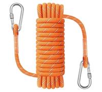 NorthPada Corde marine pour bateau, pêche, rafting, camping, randonnée, chasse, canyoneering, amarrage, flottant, ancre, amarrage, sauvetage, nouage avec crochet 12 mm x 20 m Orange