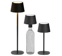 Northpoint Lampe de table LED 3 en 1 max. 45 cm de haut avec batterie 3000 mAh 200 lm lumière blanche chaude (3000 K) Intensité variable en continu pour l'intérieur et l'extérieur (noir)