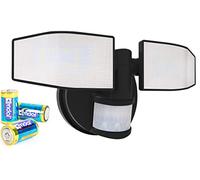 Northpoint Projecteur LED avec 2 projecteurs réglables et détecteur de mouvement, orientable, 400 lumens, protection contre les projections d'eau, 5000 K, blanc froid