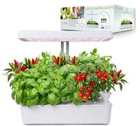 Northpoint Système de culture hydroponique LED - Lampe pour plantes - Pour jardin d'herbes aromatiques - Lampe de serre - 22 W - 1350 lumens - 10 plants - Hauteur réglable - Minuterie