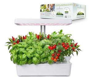 Northpoint Système de culture hydroponique LED - Lampe pour plantes - Pour jardin d'herbes aromatiques - Lampe de serre - 22 W - 1350 lumens - 10 plants - Hauteur réglable - Minuterie