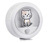 Northpoint Veilleuse LED pour enfant avec détecteur de mouvement et fonction variateur d'intensité avec batterie intégrée chat