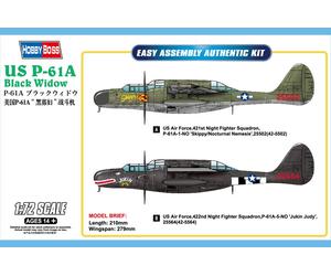 NORTHROP P-61A BLACK WIDOW (2 Décos) - PLASTIC KIT 1/72 HOBBY BOSS