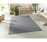 NORTHRUGS Tapis d'extérieur Trenzado - Design Moderne - Tissu plissé Fait Main - pour Balcon, terrasse, Jardin, Salon, Salon, Salon, Durable, résistant, Facile d'entretien - Gris Clair - 80 x 150 cm