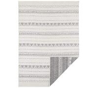 NORTHRUGS Tapis d'intérieur et d'extérieur Bahamas - 160 x 230 cm - Tapis réversible - Résistant aux intempéries - Design bohème - Motif ethnique - Pour balcon, terrasse, jardin, jardin d'hiver, salon - Imperméable - Gris crème