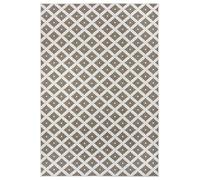 NORTHRUGS Tapis d'intérieur et d'extérieur Nizza - 120 x 170 cm - Tapis réversible résistant aux intempéries - Motif géométrique Moderne - pour Balcon, terrasse, Jardin, véranda, Cuisine, Salon -