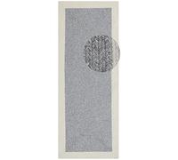 NORTHRUGS Trenzado Tapis d'intérieur et d'extérieur Design Moderne en Tissu Plat pour Balcon, terrasse, Jardin, Salon, Salon, Durable, Facile d'entretien, Gris, crème, 80 x 200 cm