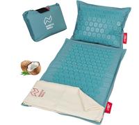 Northwall Tapis Acupression, Tapis Acupuncture Écologique avec Coussin, Tissu et Sac, Massage, Tapis d'Acrupression Bleu