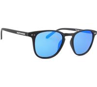 Northweek Wall Jibe, Lunettes de soleil unisexe, Multicolore - Noir mat - Bleu polarisé