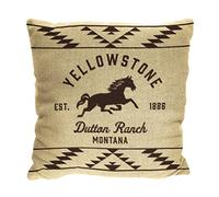 Northwest Coussin tissé Jacquard 50,8 x 50,8 cm, Yellowstone-Dutton Ranch