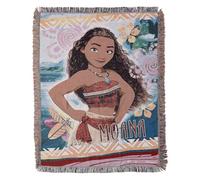 Northwest Disney Vaiana Tapisserie tissée Motif Fille de l'île Multicolore 121,9 x 152,4 cm