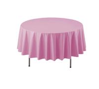 Northwest Enterprises Party Essentials ValuMost Round Plastic Table Cover Available in 16 Colors, 84", Pink