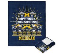 Northwest Michigan Wolverines 2023 FBC National Champions Silk Touch Throw Blanket Couverture Soie Unisexe, Fissure, 50" x 60"