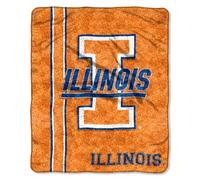 Northwest NCAA Illinois Fighting Illini 50-inch-by-60-inch Sherpa sur Sherpa Jeté de lit Jersey Motif