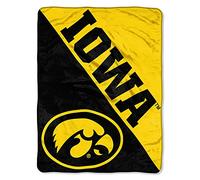 Northwest NCAA Iowa Hawkeyes NCAA Demi-Teintes 116,8 cm par 152,4 cm Micro Couvre-lit Motif Couverture, Noir, 116,8 x 152,4 cm