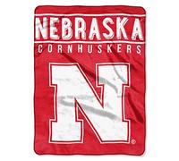 Northwest NCAA Nebraska Cornhuskers NCAA Basic 152,4 cm par 203,2 cm Couvre-lit Motif Couverture, Scarlet, 152,4 x 203,2 cm