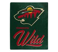 Northwest NHL Minnesota Wild Couvre-lit Raschel Unisexe pour Adulte, 127 x 152,4 cm, Signature