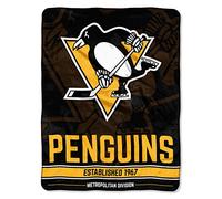 Northwest NHL Pittsburgh Penguins Break Away Micro Couvre-lit Motif, Noir