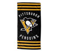 Northwest NHL Pittsburgh Penguins Serviette de Plage Unisexe pour Adulte, 76,2 x 152,4 cm, Rayures