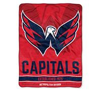 Northwest NHL Washington Capitals NHL Break Away 116,8 cm par 152,4 cm Micro Raschel Couvre-lit, Rouge, 116,8 x 152,4 cm